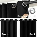 BGment Black Blackout Curtains for Bedroom - Black Out Curtains 63 Inch Long Thermal Insulated Grommet Total Room Darkening Window Drapes for Living Room, 2 Panels, 42 x 63 Inch