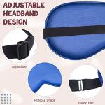 BBTO 4 Pcs Silk Sleep Eye Masks Smooth Soft Satin Eye Covers with Adjustable Strap Blindfold for Sleeping Blocking Out Lights Travel Relaxation (Royal Blue, Dark Green, Navy Blue, Black)