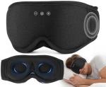 MUSICOZY Sleep Mask with Bluetooth Headphones, 3D Wireless Sleeping Eye Masks, Bluetooth Eye Masks 14-Hour Playtime, Ultra-Soft Breathable, Perfect for Side Sleepers, Women Men(Classic Black)