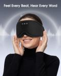 MUSICOZY Sleep Mask with Bluetooth Headphones, 3D Wireless Sleeping Eye Masks, Bluetooth Eye Masks 14-Hour Playtime, Ultra-Soft Breathable, Perfect for Side Sleepers, Women Men(Classic Black)