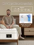 BedStory Firm King Mattress 14 Inch, Hybrid King Size Mattress in a Box, Back Pain Relief, Luxury Pocket Spring Mattress, Fiberglass-Free, 365-Night-Trial, 10 Year Warranty