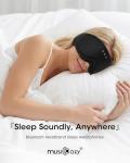 MUSICOZY Sleep Mask with Bluetooth Headphones, 3D Wireless Sleeping Eye Masks, Bluetooth Eye Masks 14-Hour Playtime, Ultra-Soft Breathable, Perfect for Side Sleepers, Women Men(Classic Black)