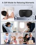 MUSICOZY Sleep Mask with Bluetooth Headphones, 3D Wireless Sleeping Eye Masks, Bluetooth Eye Masks 14-Hour Playtime, Ultra-Soft Breathable, Perfect for Side Sleepers, Women Men(Classic Black)