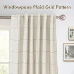 DriftAway 100% Blackout Windowpane Plaid Linen Curtains Double Layer Farmhouse Drapes 84 Inches Long for Living Room Bedroom Yarn Dyed Woven Thermal Insulated Rod Pocket Back Tab 2 Panels Taupe