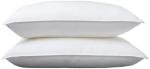 Amazon Basics Down Alternative Pillows for Stomach and Back Sleepers, Soft Density, Standard Size 26" x 20", White, 2-Pack