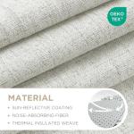 Joydeco Blackout Curtains for Bedroom - 90 Inch Long 100% Light Blocking 2 Panels Set White Drapes, Thermal Insulated Room Darkening Curtains, Linen Textured for Living Room, Rod Pocket & Back Tabs