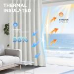 Joydeco Blackout Curtains for Bedroom - 90 Inch Long 100% Light Blocking 2 Panels Set White Drapes, Thermal Insulated Room Darkening Curtains, Linen Textured for Living Room, Rod Pocket & Back Tabs