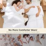 Bedsure Comforter Duvet Insert - Quilted Comforters Oversized King Size, All Season Duvet, GentleSoft Down Alternative Bedding, with 8 Tabs, Gifts for Women/Men, White, Oversized King 116 x 98 Inches