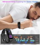 Smart Watch Fitness Tracker with 24/7 Heart Rate, Blood Oxygen Blood Pressure Monitor Sleep Tracker 120 Sports Modes Activity Trackers Step Calorie Counter IP68 Waterproof for Andriod iPhone Women Men