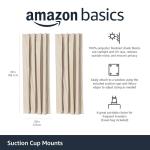 Amazon Basics Portable Blackout Curtain Shade with Suction Cups, 50"W x 78"L, 2-Pack, Beige