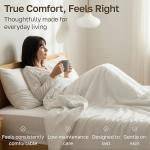 California Design Den Full Size Bed Sheets Set - Soft 400 Thread Count Sateen, Natural 100% Cotton Sheets Full Size Bed Set, Deep Pockets for a Snug Fit, Durable Bedding - White