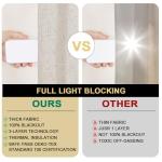 PrinceDeco Blackout Curtains 84 Inches Long Faux Linen Look Curtains for Sliding Glass Doors Room Divider Curtain for Living Room Thermal Insulated Linen with White Backing,W100 X L84 Inch, Natural