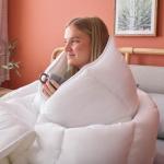 Linenspa White Down Alternative Comforter and Duvet Insert, for King Size Bed – All-Season Comforter with Box Stitch and 8 Duvet Loops – Bedding for Kids, Teens, and Adults