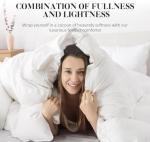 WhatsBedding Feather Down Fiber Comforter King Size,Duvet Insert King Filled with Feather and Down Fiber, All Season White Luxury Bed Comforter,Ultra Soft 100% Cotton 106"x90"