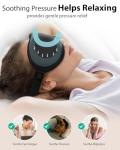 MABAO Weighted Sleep Mask - 100% Blackout Eye Mask for Sleeping for Women Men, 3D Contoured for Lash Extension, Zero Eye Pressure Memory Foam Cover, Soft Gentle Pressure Blindfold for Travel - Black