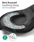 MABAO Weighted Sleep Mask - 100% Blackout Eye Mask for Sleeping for Women Men, 3D Contoured for Lash Extension, Zero Eye Pressure Memory Foam Cover, Soft Gentle Pressure Blindfold for Travel - Black