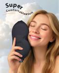 MABAO Weighted Sleep Mask - 100% Blackout Eye Mask for Sleeping for Women Men, 3D Contoured for Lash Extension, Zero Eye Pressure Memory Foam Cover, Soft Gentle Pressure Blindfold for Travel - Black