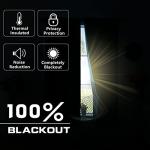 KOUFALL Extra Wide Thermal Soundproof Curtains, 72 x 84 Inch Long Black Out Noise Reducing Blackout Curtains for Bedroom Living Room, 2 Panel Set, Grey