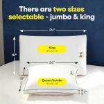 Serta Hotel Collection Bed Pillows Queen/Standard Size Set of 2, 400 Thread Count 100% Cotton Cover, Medium Firm, Support Gusseted Down Alternative Pillow for Back, Stomach or Side Sleepers, 18" x 26"