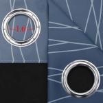 Estelar Textiler Blackout Curtains 90 Inches Long 2 Panels, Navy Blue and Greyish White Thermal Insulated Energy Saving Ombre Drapes for Bedroom,Light Blocking Grommet Curtains for Living Room,52Wx90L