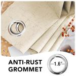 H.VERSAILTEX 100% Blackout Curtains for Bedroom Thermal Insulated POLYESTER,ACRYLIC Textured Curtains Heat and Full Light Blocking Drapes Living Room Curtains 2 Panel Sets, Bleached Sand, 52x84inch