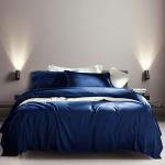SONORO KATE Bed Sheet Set Super Soft Microfiber 1800 Thread Count Luxury Egyptian Sheets Fit 18-24 Inch Deep Pocket Mattress Wrinkle-6 Piece (Navy Blue, Queen)