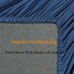 SONORO KATE Bed Sheet Set Super Soft Microfiber 1800 Thread Count Luxury Egyptian Sheets Fit 18-24 Inch Deep Pocket Mattress Wrinkle-6 Piece (Navy Blue, Queen)