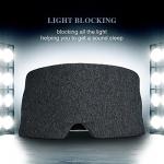 FRESHME Cotton Sleep Eye Mask for Women Men - 100% Blocking Light Travel Blindfold, Soft Zero Pressure Grey Eyes Cover with Adjustable Velcro Strap for Side Sleeper Night Sleeping, Work Nap and Yoga