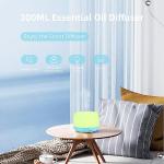 CHOUWEEK 300ML Air Diffuser for Essential Oils, Ultrasonic Aromatherapy Diffuser, Remote Control Aroma Diffuser Humidfer, 7Color Changing LED Light,Auto-Off, Timer for Home, Bedroom, Office, Kids.