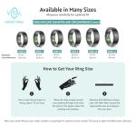 FREEZE2TRIM Vital Health Smart Ring for Women Rings for Men with Fitness, Sleep Monitor, Heart Rate, Activity Tracking, App (Size 6), Black