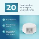 Adaptive Sound Technologies LectroFan Classic White Noise Machine - Compact Sleep Sound Machine for Bedroom, Travel, Study & More - 20 Non-Looping Fan & White Noise Variations