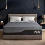 MLILY EGOHOME 14 Inch King Mattress, Copper Gel Memory Foam Mattress for Pain Relief, Therapeutic Mattress in a Box, CertiPUR-US Certified, Fiberglass Free Medium Mattress, Black