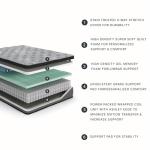 Signature Design by Ashley King Size Augusta2 Mattress 12 Inch Euro Pillow Top Hybrid Mattress with Lumbar Support Gel Memory Foam, Fiberglass Free, Mattress In A Box