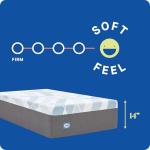 Sealy Dreamlife 14” Hybrid Mattress-in-a-Box, King, SealyComfort Gel Memory Foam, SealyResponsive Encased Coils, Machine Washable Cover