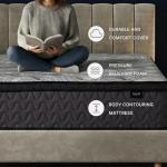 Signature Design by Ashley King Size Augusta2 Mattress 12 Inch Euro Pillow Top Hybrid Mattress with Lumbar Support Gel Memory Foam, Fiberglass Free, Mattress In A Box