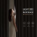 Beauoop Beige Plaid Jacquard Blackout Curtains 96 Inches Long 2 Panels for Bedroom Living Room Gingham Checkered Room Darkening Thermal Insulated Soundproof Grommet Window Drapes, 52x96 2 Set