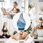 Essential Oil Diffuser 120ml Ultrasonic Aromatherapy Diffuser with Handmade Glass with Auto Shut-Off Protection 4 Timer Setting 7 Colors Changed LED Diffuser for Home Yoga Office Gifts for Women