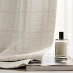 Beauoop Beige Plaid Jacquard Blackout Curtains 96 Inches Long 2 Panels for Bedroom Living Room Gingham Checkered Room Darkening Thermal Insulated Soundproof Grommet Window Drapes, 52x96 2 Set