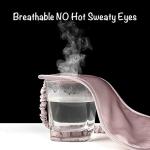 LULUSILK Mulberry Silk Sleep Eye Mask & Blindfold with Elastic Strap/Headband, Soft Eye Cover Eyeshade for Night Sleeping, Travel, Nap(Pink)