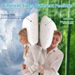 WGAKCED Cooling Pillows for Sleeping 2 Pack, Adjustable Shredded Memory Foam Pillows Queen Size Set of 2, Firm Bed Pillows for Side Back Stomach Hot Sleepers, Cold Pillow with Removable Washable Cover
