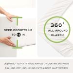 Grounding Sheets Queen 25% Silver Fiber 75% Organic Cotton with Outlet Tester and Test Pen, Grounded Fitted Sheet Kit Earth Connected Bedding(White, Queen)