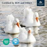 Pacific Coast Luxury White Goose Feather and Down Fiber Comforter Queen Size, All Season Fluffy Hotel Bedding Comforters，Ultra-Soft & Breathable Fabric duvet insert queen with 8 Tabs, 90x90 Inch White