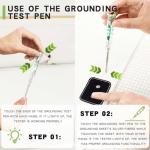 Grounding Sheets Queen 25% Silver Fiber 75% Organic Cotton with Outlet Tester and Test Pen, Grounded Fitted Sheet Kit Earth Connected Bedding(White, Queen)