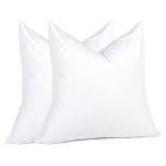 puredown® Euro Pillow Inserts 26 x 26 (Pack of 2, White), Down Feather Pillow Stuffer, Premium White Pillows for Bed, Couch, and Cushion
