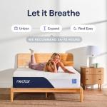 Nectar Classic 12” Queen Mattress - Medium Firm - Contouring Memory Foam - Cooling Top Layer - Back Pain Relief - Mattress in a Box - 365-Night Trial & Forever Warranty