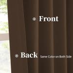 KEQIAOSUOCAI Brown Linen Textured Blackout Curtains 108 Inches Long for Living Room, 100% Light Blocking Curtain Drapes Chocolate Brown 50 by 108 Inch Length 2 Panels Back Tab Rod Pocket