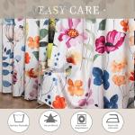 Floral 100% Blackout Curtains 84 inch Length 2 Panels Set for Bedroom Vintage Flower Botanical Pattern Black Out Curtain Thermal Insulated Light Blocking Window Drapes for Living Room 52 x 84 inch