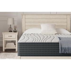 Signature Design by Ashley Hybrid 1300 13 Inch Plush Gel Memory Foam Mattress with Edge Support for Pressure Relief, Queen, Fiberglass Free, Mattress in A Box