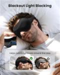 3 Pack Sleep Masks for Women & Men: True Blackout Eye Mask for Sleeping, 3D Contoured Zero Eye Pressure, Lash-Friendly (Blink Freely), Side Sleeper Comfort, Adjustable Strap Blindfold, Night Eye Cover
