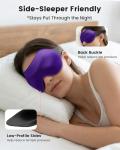 3 Pack Sleep Masks for Women & Men: True Blackout Eye Mask for Sleeping, 3D Contoured Zero Eye Pressure, Lash-Friendly (Blink Freely), Side Sleeper Comfort, Adjustable Strap Blindfold, Night Eye Cover
